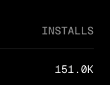 Install count showing 151.0K